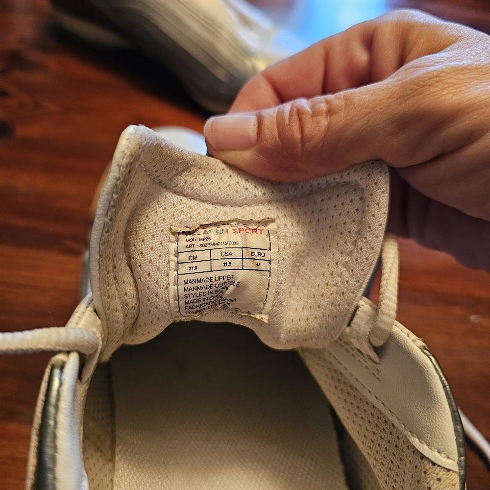 McLaren Sport Men's White and Gray Shoes. Size 11.5 - Picture 5 of 5
